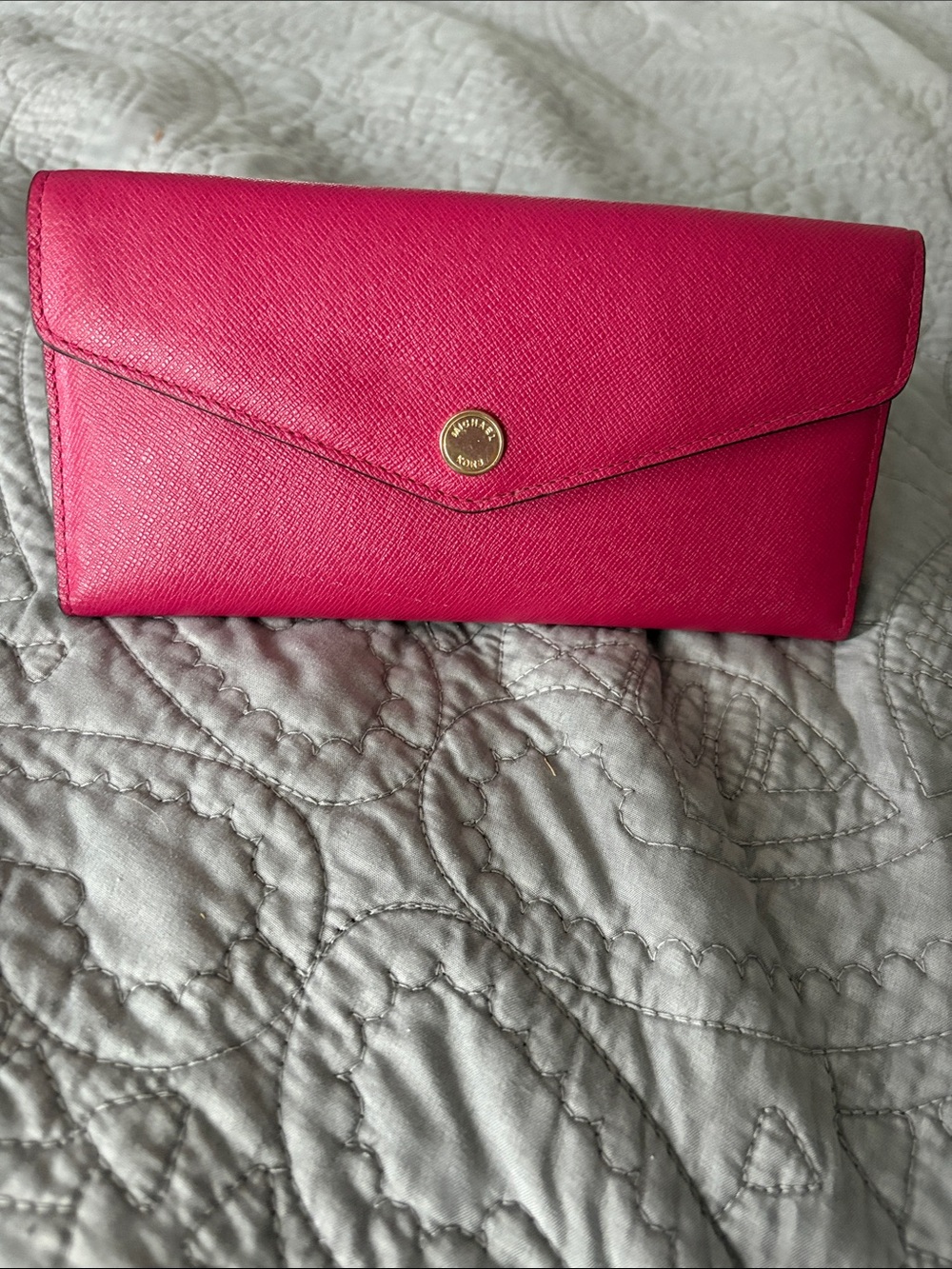 Michael Kors Hot Pink Envelope Wallet